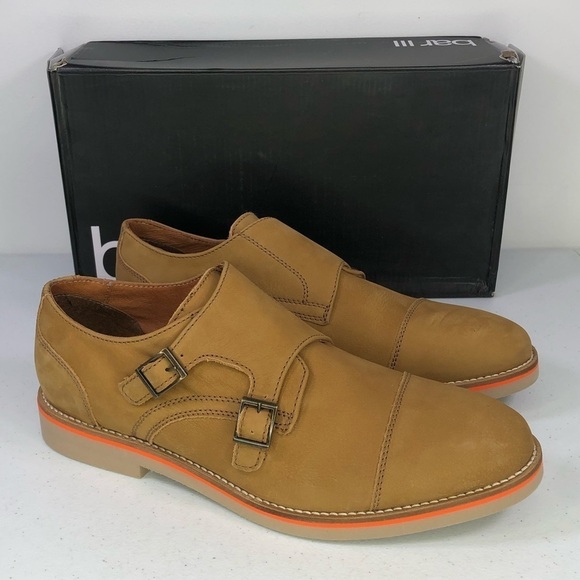 BAR III Baxter Monk Strap Leather Shoes - Picture 1 of 10